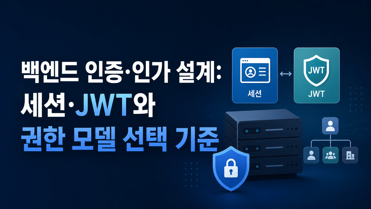 백엔드 인증·인가 설계: 세션·JWT와 권한 모델 선택 기준