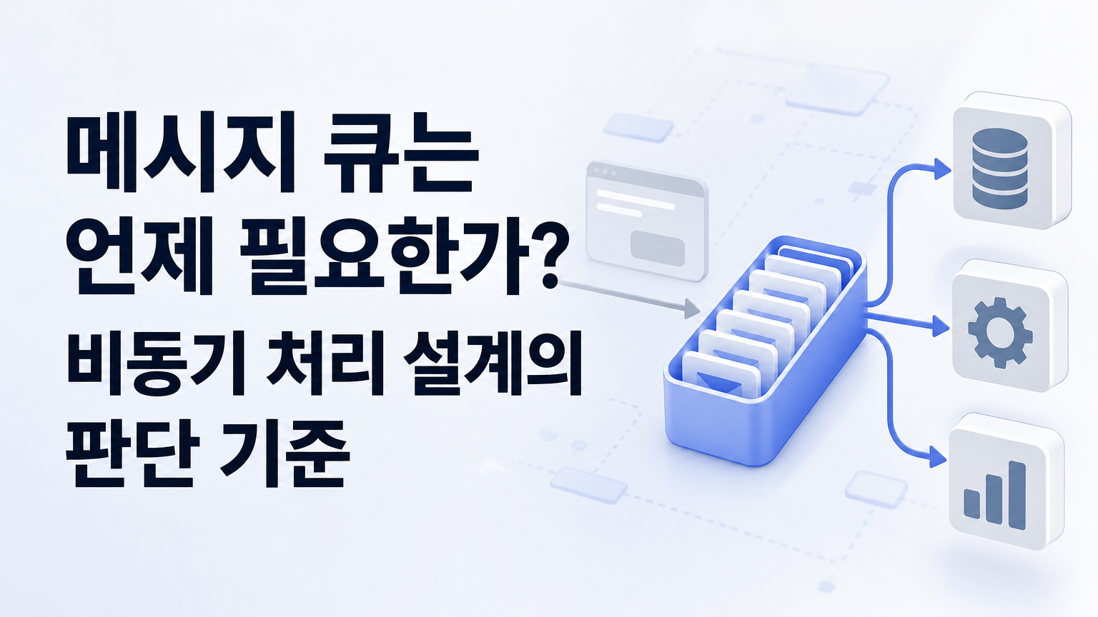 메시지 큐는 언제 필요한가? 비동기 처리 설계의 판단 기준