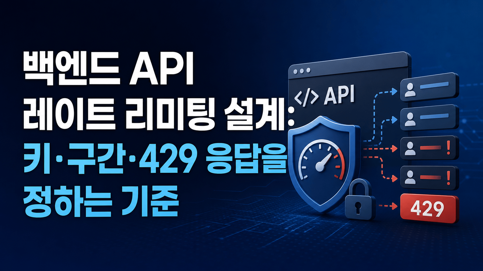 백엔드 API 레이트 리미팅 설계: 키·구간·429 응답을 정하는 기준