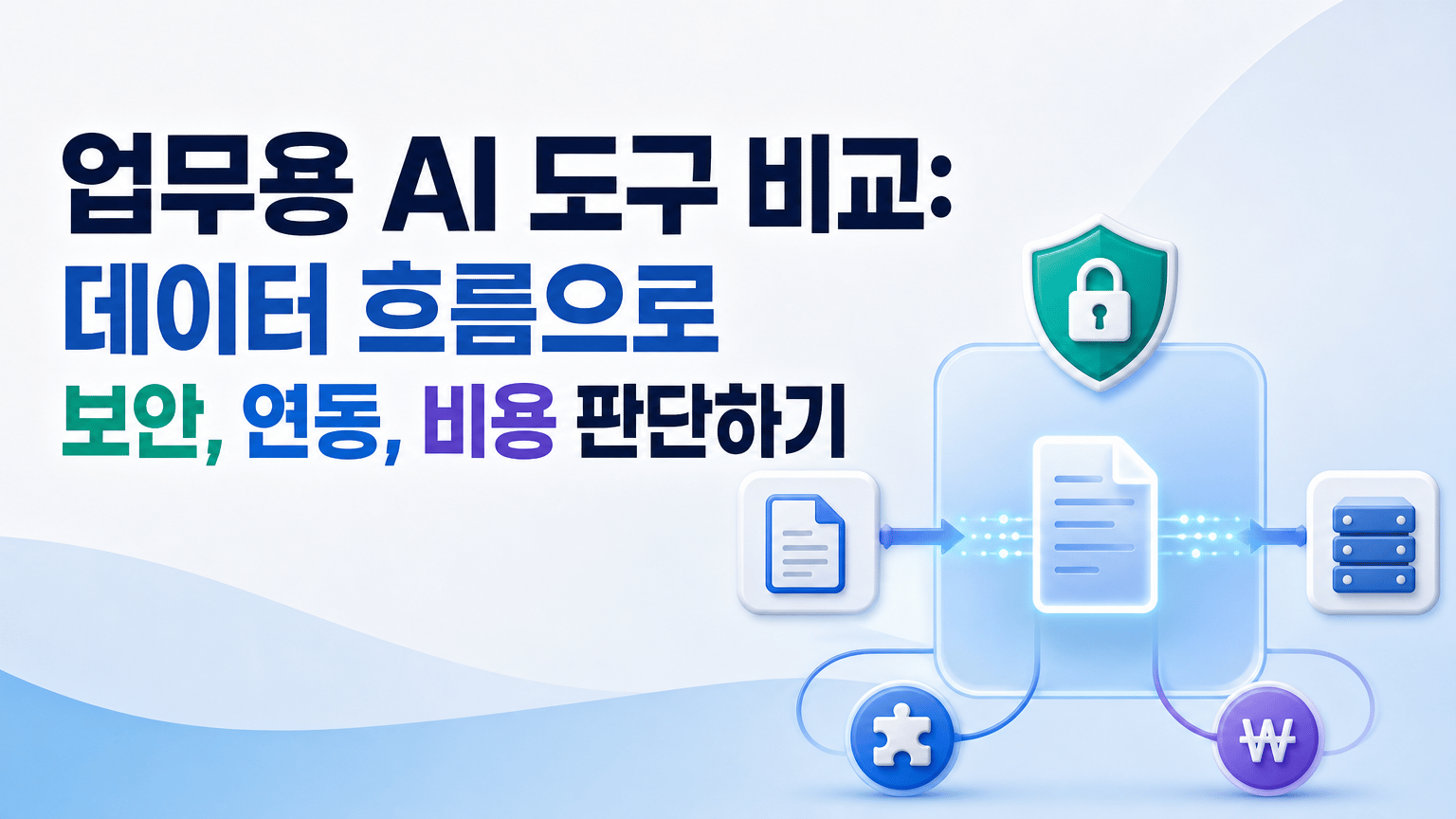 업무용 AI 도구 비교: 데이터 흐름으로 보안, 연동, 비용 판단하기