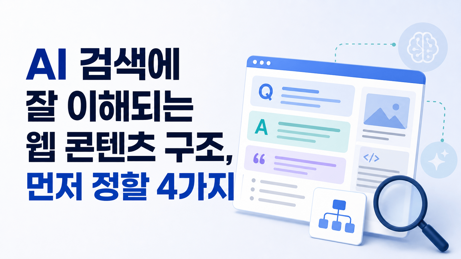 AI 검색에 잘 이해되는 웹 콘텐츠 구조, 먼저 정할 4가지