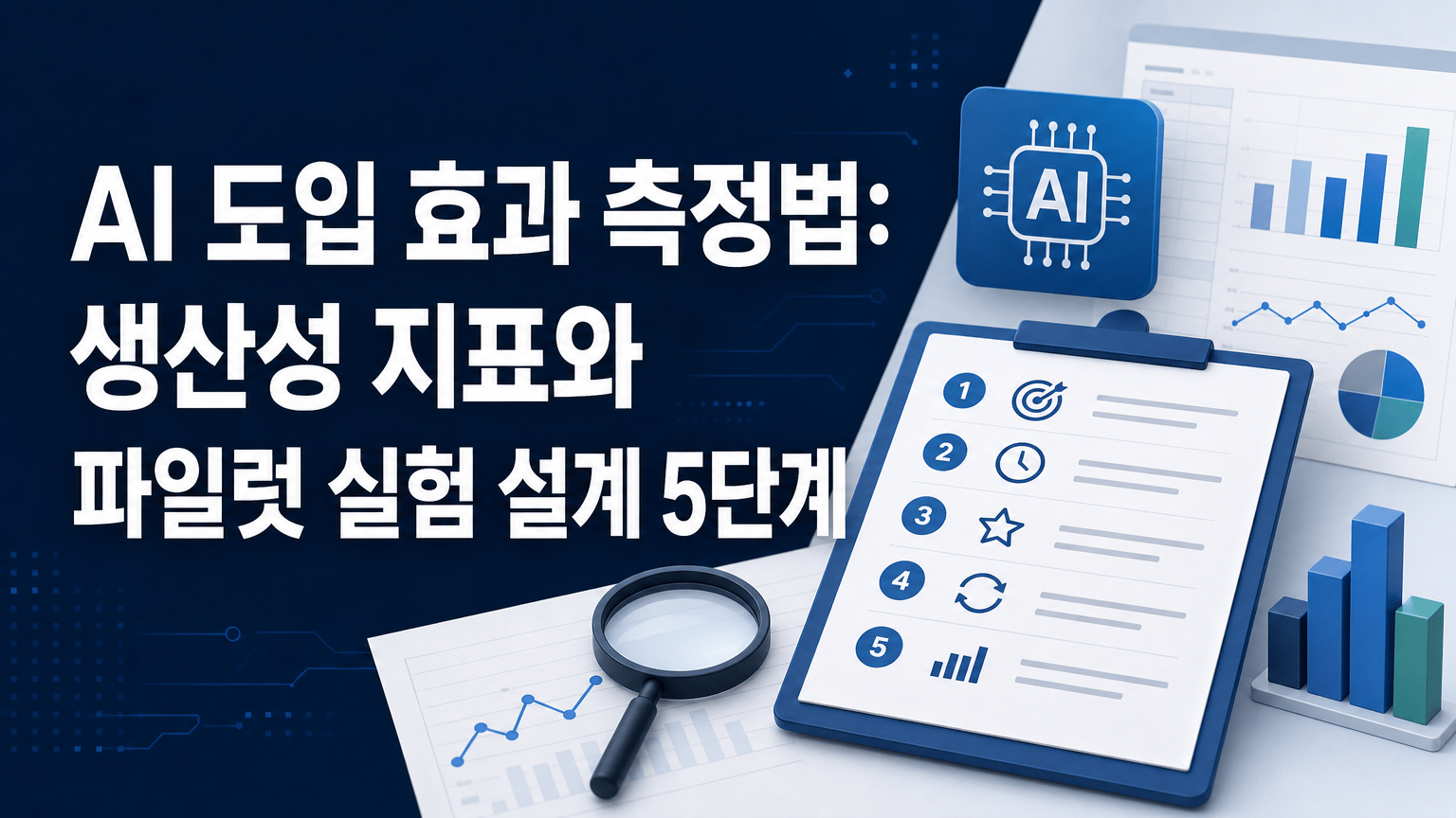 AI 도입 효과 측정법: 생산성 지표와 파일럿 실험 설계 5단계